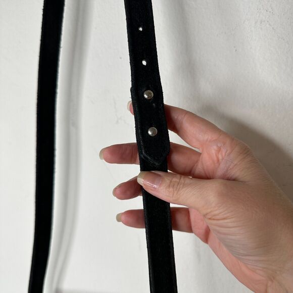 Cab Blanche Shell Canteen Black Suede Rainbow Clamshell Fold Crossbody Purse - Picture 5 of 16